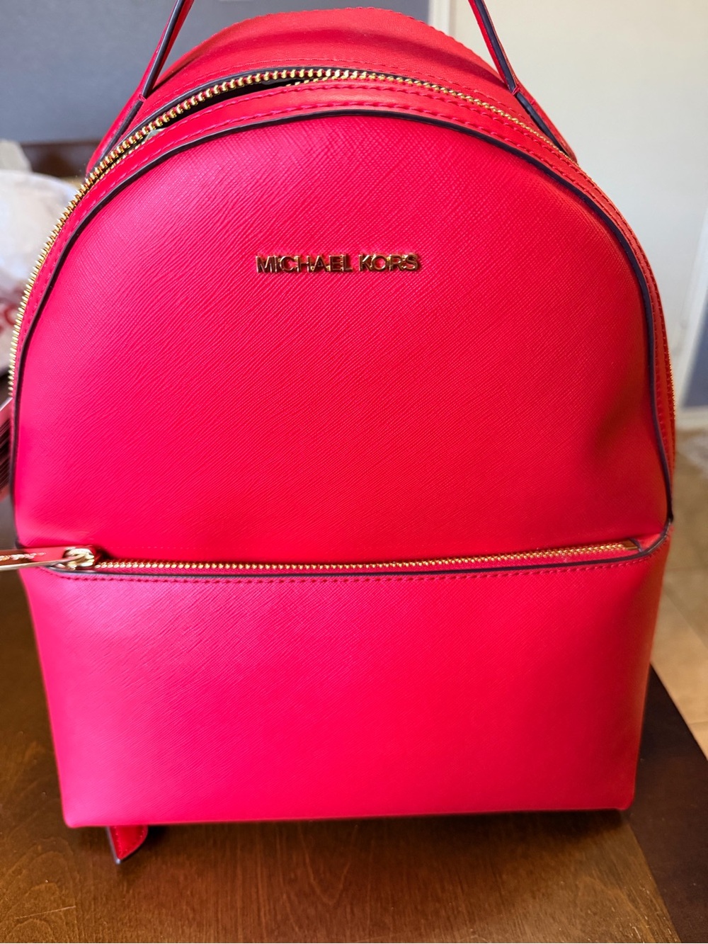 Michael Kors Red Saffiano Leather